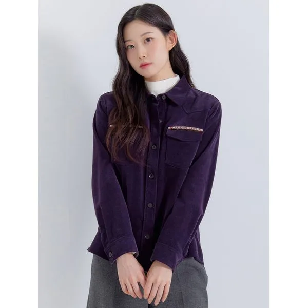 지센 (2컬러) 피어로즈 코듀로이 보헤미안 셔츠 LCWSP992