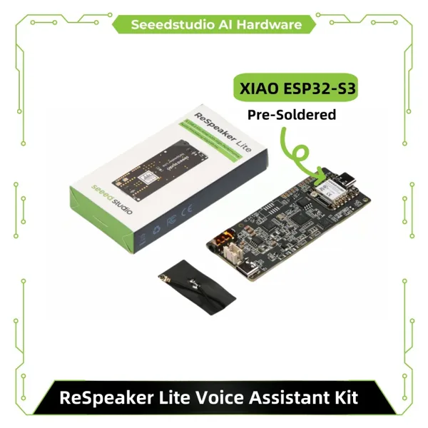 ReSpeaker Lite 음성 어시스턴트 키트 ESPHome 홈 어시스턴트 2 마이크 어레이, XIAO ESP32S3 사전 납땜, 모노 밀폐형 스피커