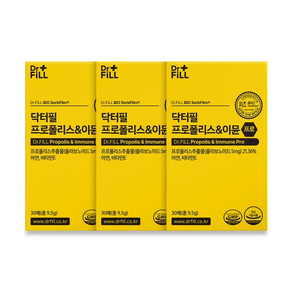 닥터필 프로폴리스 이뮨 프로 필름 30매, 3개
