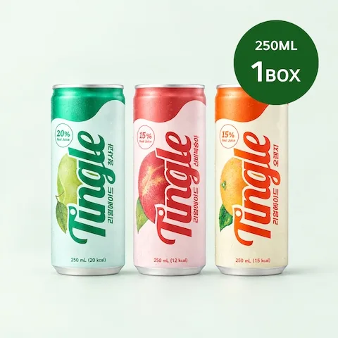 팅글 리얼에이드 250ml x 30캔 오렌지 청사과 신비복숭아