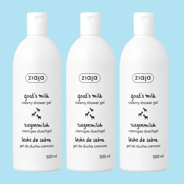 지아자 산양유 바디워시 약산성 샤워젤 베이비파우더, 500ml, 3개