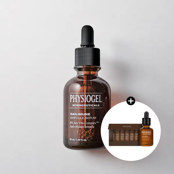 피지오겔 사이언수티컬즈 데일리뮨 비타민C 항산화 앰플 50ml 1개 +(증정) 10ml + 7입키트