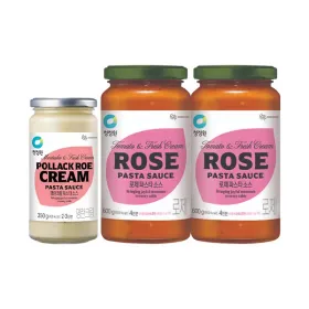 청정원 명란크림 파스타소스 350g, 1개+로제 파스타소스 600g, 2개