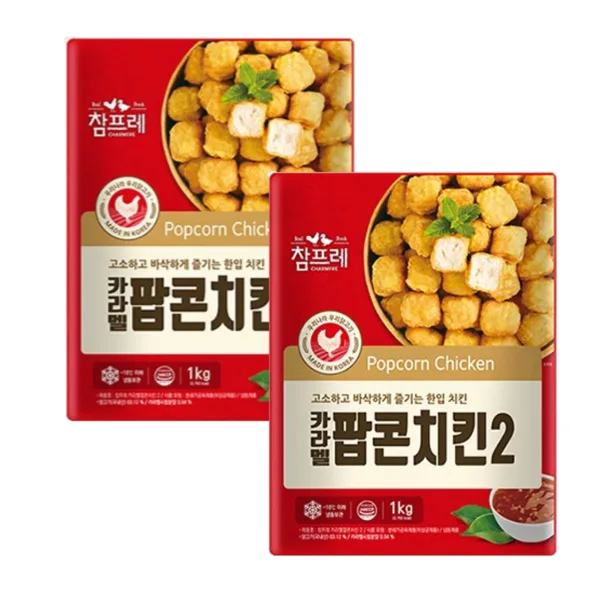 참프레 카라멜 팝콘치킨2, 1kg, 2개