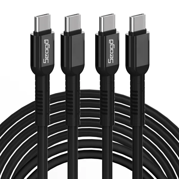 서가 메탈 고강도 60W PD CtoC타입 초고속 케이블, 블랙, 3m, 2개