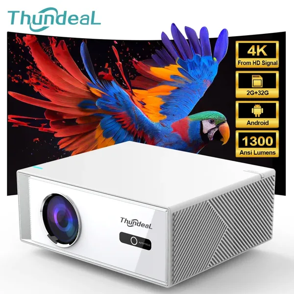 ThundeaL TD95W 풀 HD 1080P 프로젝터 4K 안드로이드 WiFi TD95 스마트 TV 홈 시어터 시네마 회의 휴대용 비머