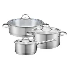 캐시 쿡에버 인덕션 에센셜 스텐냄비세트 3개, 1세트, 편수냄비 16cm + 양수냄비 20cm + 전골냄비 24cm 할인 웰컴백 적용됨 내일(목) 도착 새 상품, 반품 - 상 (2) (26) 최대 할인