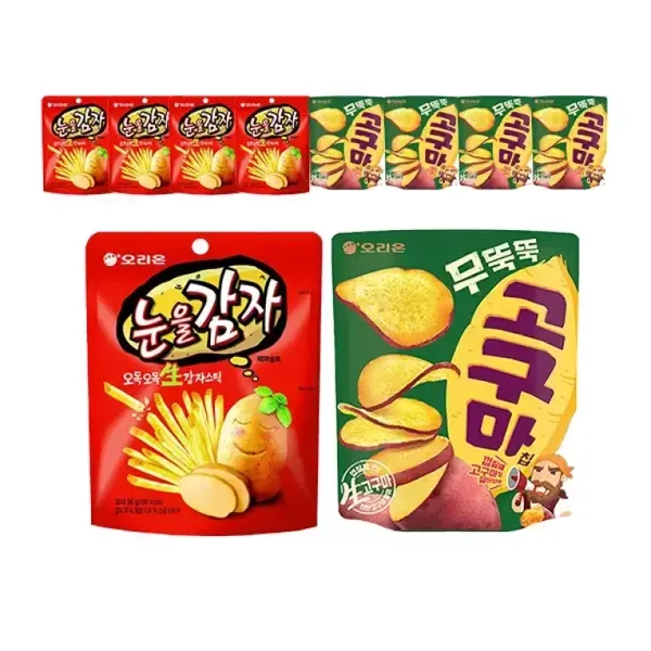 오리온 무뚝뚝 고구마칩 56g,+ 눈을감자 56g  각5개 (총10개)