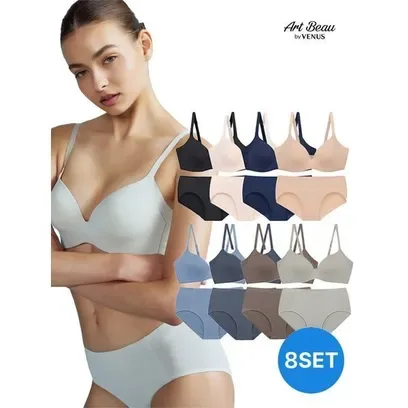 오늘엔 부유방 보정 프리컷 브라팬티 8종 세트(SSET187)