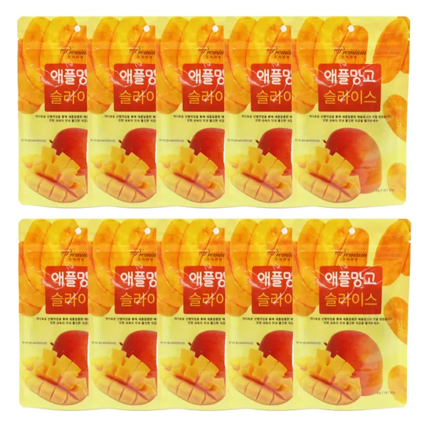 건망고 함량 95% 베트남 애플망고 슬라이스 80g, 10개