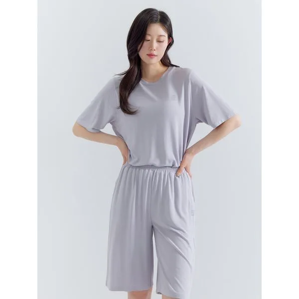 지센 (2컬러) 에브리 모달 반팔&반바지 셋업 (1PACK) LVTSP403